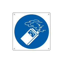 Cartello obbligo utilizzo rilevatore di gas simbolo EN ISO 7010 M048