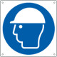 Cartello obbligo uso elmetto EN ISO 7010