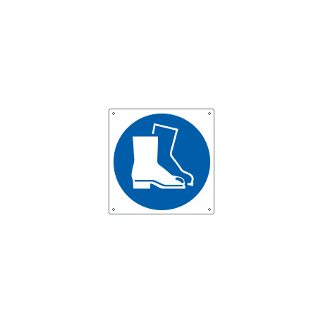 Cartello obbligo indossare le calzature…. . solo simbolo EN ISO 7010
