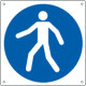 Cartello obbligo utilizzare il percorso ped. . solo simbolo EN ISO 7010