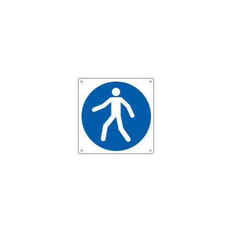 Cartello obbligo utilizzare il percorso ped. . solo simbolo EN ISO 7010