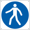 Cartello obbligo utilizzare il percorso ped. . solo simbolo EN ISO 7010