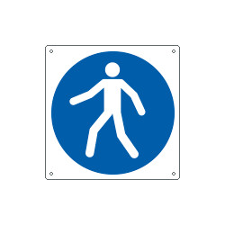 Cartello obbligo utilizzare il percorso ped. . solo simbolo EN ISO 7010