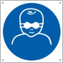 Cartello proteggere bambini con occhiali opachi EN ISO 7010