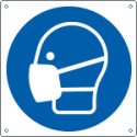 Cartello obbligo indossare la maschera solo simbolo EN ISO 7010