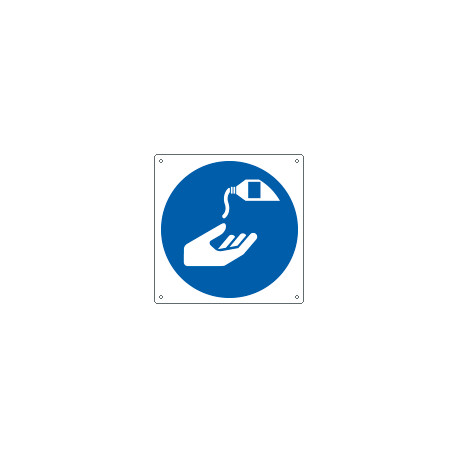 Cartello uso crema barriera EN ISO 7010