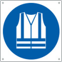 Etichetta adesiva obbligo indossare indumenti alta visib. EN ISO 7010