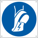 Etichetta obbligo indossare le calzature antistatiche EN ISO 7010