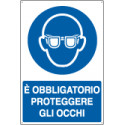 Cartello obbligo proteggere gli occhi EN ISO 7010