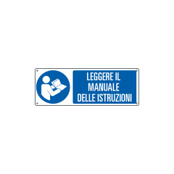 Cartello leggere il manuale delle istruzioni