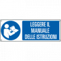 Cartello leggere il manuale delle istruzioni
