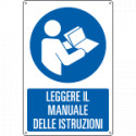 Cartello leggere il manuale delle istruzioni