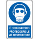 Cartello obbligo e'obbligatorio proteggere le vie resp. . . EN ISO 7010