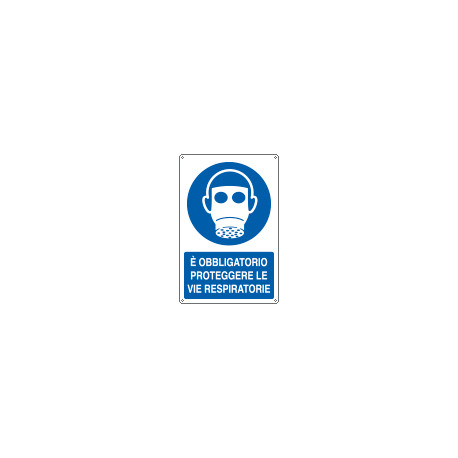 Cartello obbligo e'obbligatorio proteggere le vie resp. . . EN ISO 7010