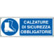 Cartello obbligo calzature di sicurezza EN ISO 7010