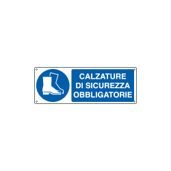 Cartello obbligo calzature di sicurezza EN ISO 7010