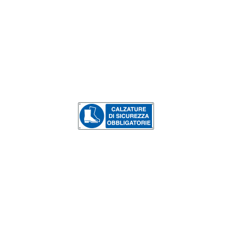 Cartello obbligo calzature di sicurezza EN ISO 7010