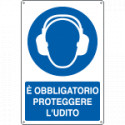 Cartello obbligo proteggere l'udito EN ISO 7010