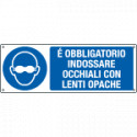 Etichetta indossare occhiali lenti opache EN ISO 7010