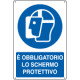 Cartello obbligo schermo protettivo EN ISO 7010