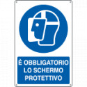 Cartello obbligo schermo protettivo EN ISO 7010