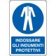 Cartello obbligo indossare indumenti protettivi EN ISO 7010