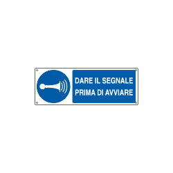 Cartello segnalare l'avviamento EN ISO 7010