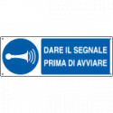 Cartello segnalare l'avviamento EN ISO 7010