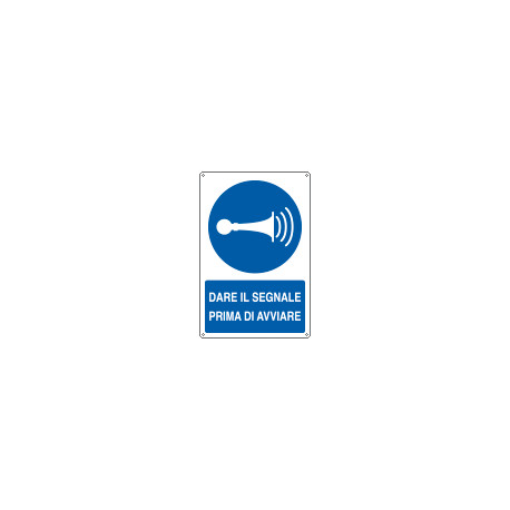 Cartello segnalare l'avviamento EN ISO 7010