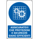 Cartello controllare efficienza protezioni sicurezza EN ISO 7010