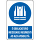Cartello indossare indumenti alta visibilita' EN ISO 7010