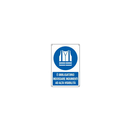 Cartello indossare indumenti alta visibilita' EN ISO 7010