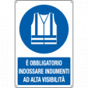 Cartello indossare indumenti alta visibilita' EN ISO 7010