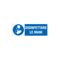 Cartello obbligo " disinfettare le mani" EN ISO 7010