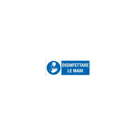 Cartello obbligo " disinfettare le mani" EN ISO 7010