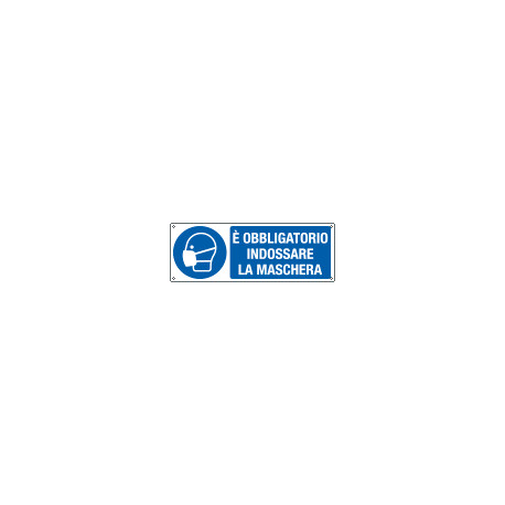 Cartello indossare la maschera EN ISO 7010