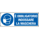 Cartello indossare la maschera EN ISO 7010