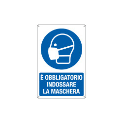 Cartello indossare la maschera EN ISO 7010