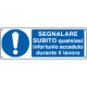 Cartello obbligo segnalare infortuni sul lavoro EN ISO 7010