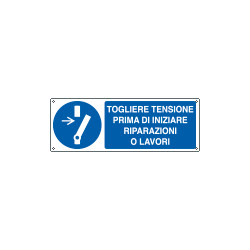 Cartello obbligo Togliere tensione prima di. . . EN ISO 7010