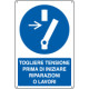 Cartello obbligo Togliere tensione prima di. . . EN ISO 7010