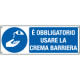 Cartello usare crema barriera EN ISO 7010