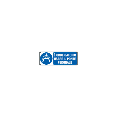 Cartello usare ponte pedonale EN ISO 7010