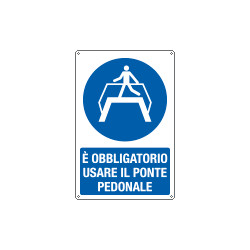Cartello usare ponte pedonale EN ISO 7010