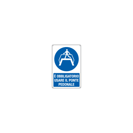 Cartello usare ponte pedonale EN ISO 7010