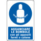 Cartello obbligo agganciare le bombole con appositi fermi EN ISO 7010