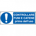 Etichetta adesiva controllare funi e catene EN ISO 7010
