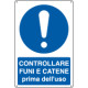 Cartello obbligo controllare funi e catene EN ISO 7010