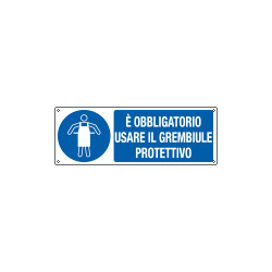 Cartello usare grembiule protettivo EN ISO 7010
