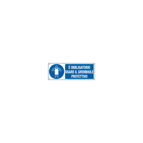 Cartello usare grembiule protettivo EN ISO 7010